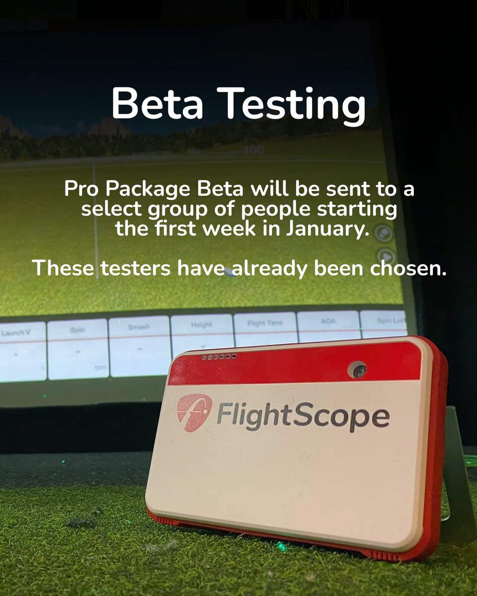 FlightScopeGolf's tweet image. Mevo+ Pro Package Update 🚨

More to come very soon. We appreciate your patience.

#FlightScopeMevoPlus
#PerformanceDataYouCanTrust
