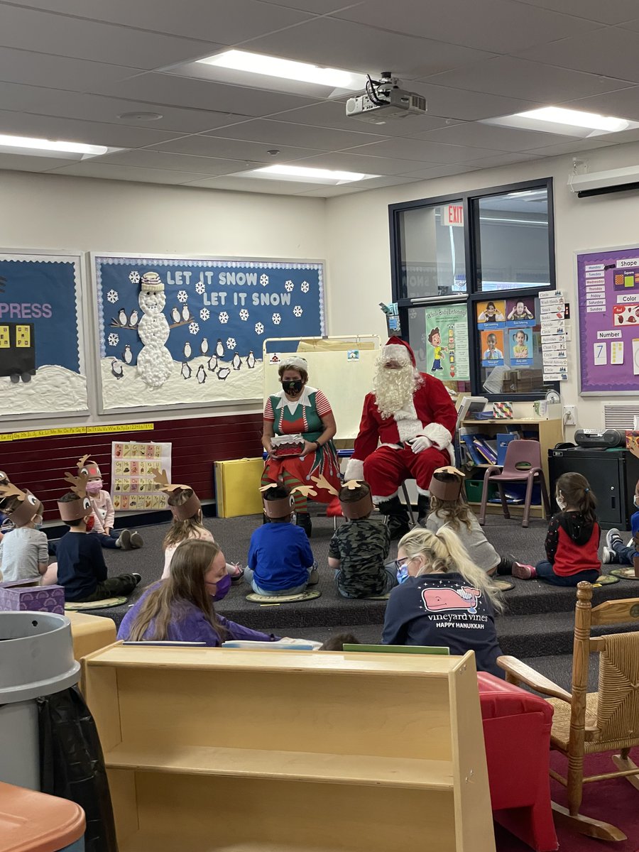 NashuaTC's tweet photo. Santa visited the Purple Panther Preschool last Wednesday and Thursday! Happy Holidays! https://t.co/pGdAMYvdxm