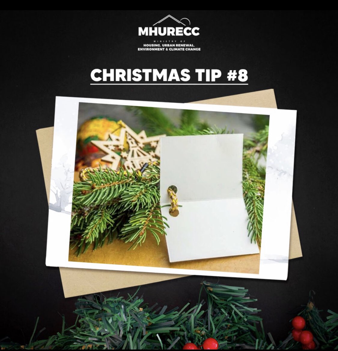 Yesterday we suggested PLANTABLE holiday cards, but if those are not for you, maybe you could make your very own holiday cards for your loved ones! Use any material around your home and leave a sweet message!

#MHURECCXmas
#ChristmasCountdown