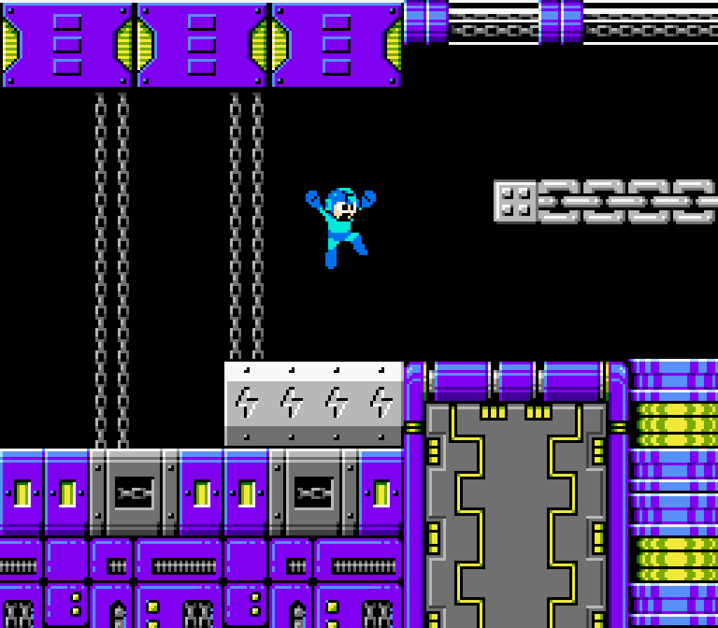 MMDoubleBuster's tweet photo. Chain Man stage in the works ⛓️⚡️
#MegaManDoubleBuster #MegaMan #RockMan #FanGame #ロックマン #indiedev #PixelArt https://t.co/CvFQ5eWdmF
