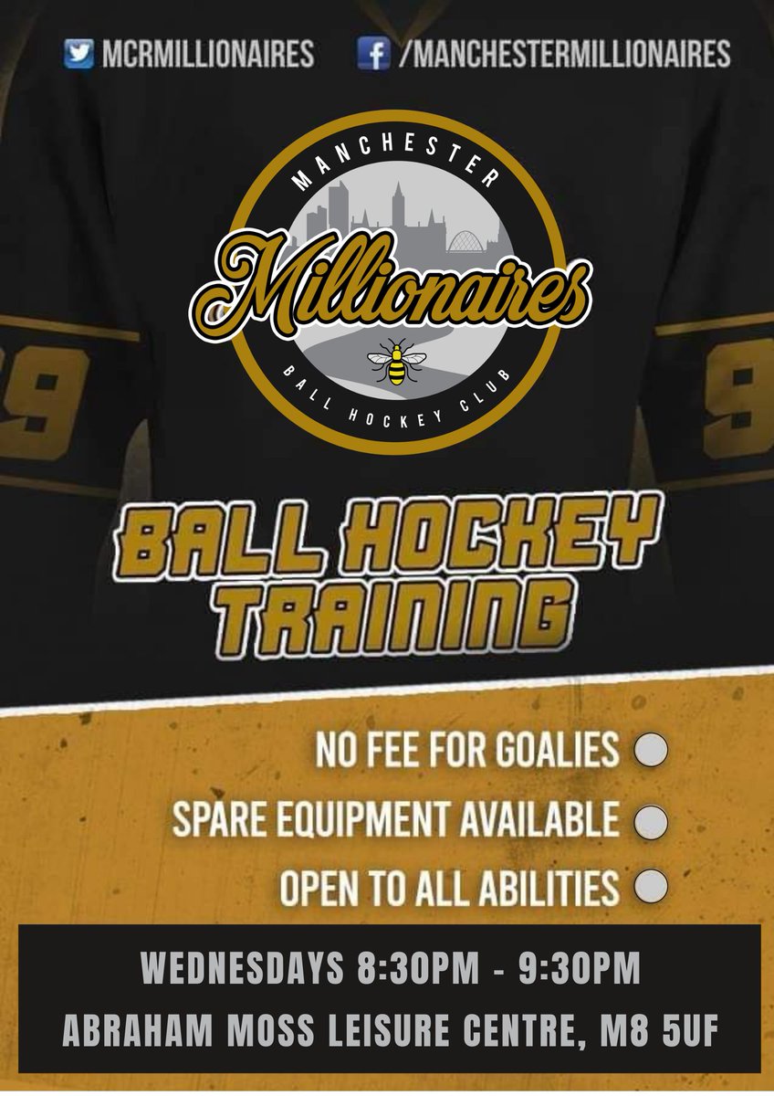 McrMillionaires's tweet photo. Kick start the new year with our ball hockey training sessions

Drop us a message to find out more... https://t.co/SzzvSAaKk9