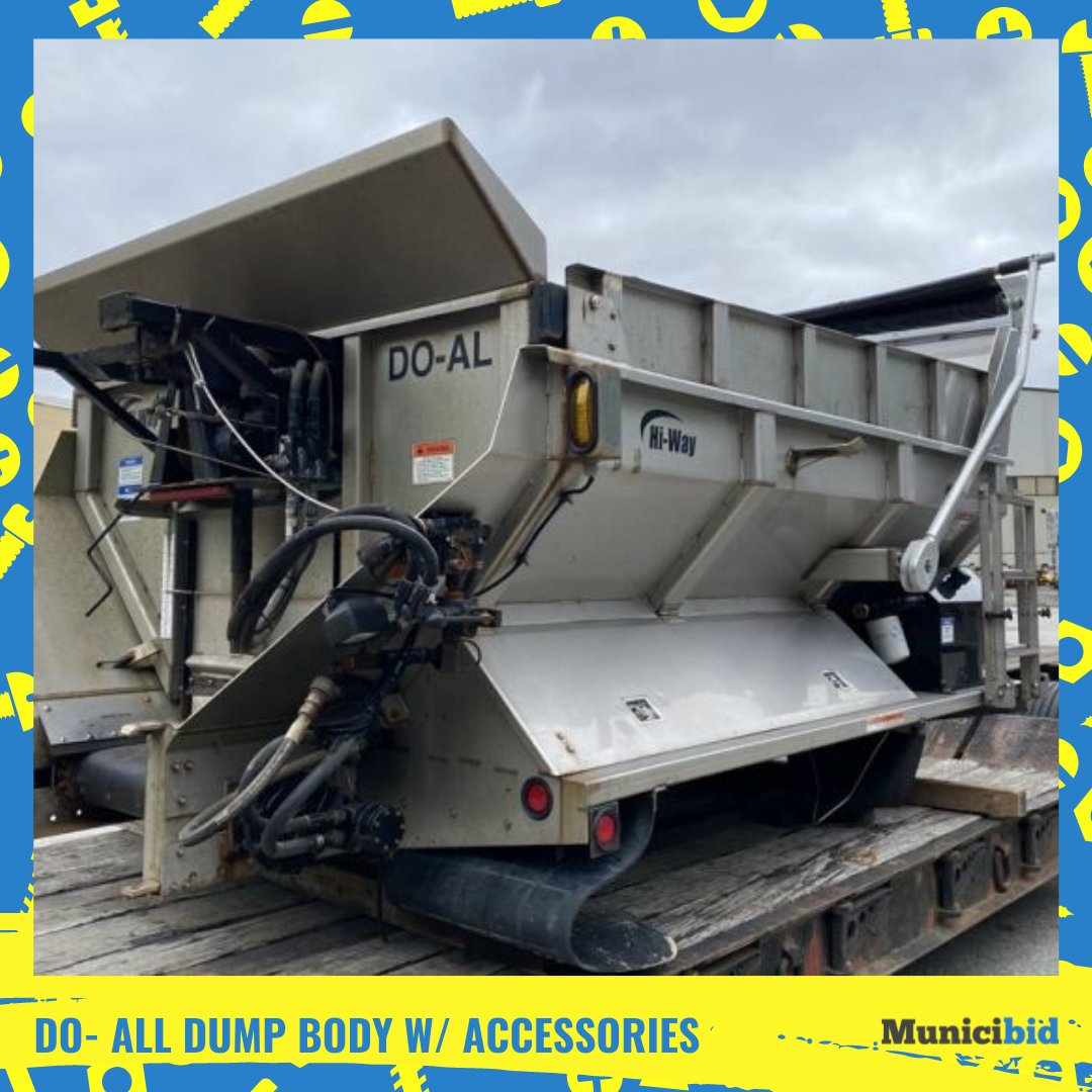 municibid's tweet image. Calling all Municipalities and Public Works Departments for this Do-All Dump Body with Accessories.  mbid.us/3GWOD4L
👍Excellent condition

#dumpbody #dumpbox #doalldumpbody #municipalities #publicworksdepartment