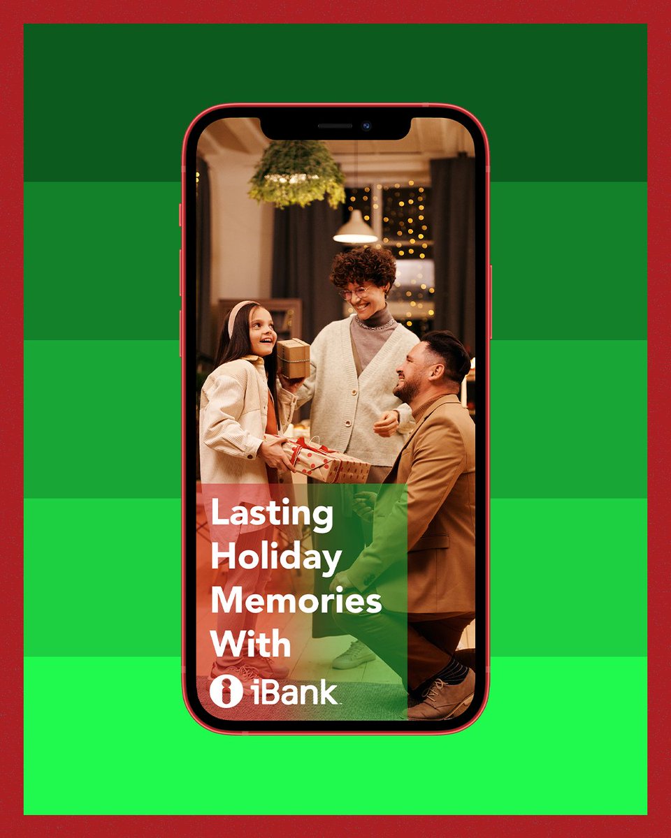 iBankApp's tweet photo. This is the season of making memories. However, these moments tend to go by the fastest. How can you hold onto these memories forever? Download the iBank app and see for yourself: 

https://t.co/2smkddVYNY

#iBank #christmasmemories #mobileapp #makingmemories #moneymanagement https://t.co/jB4JGodMI2