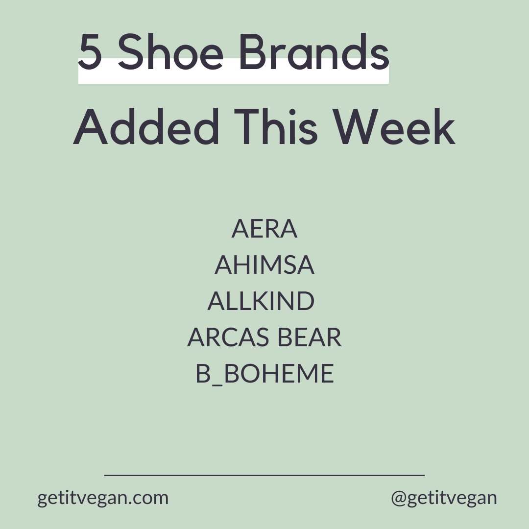 getitvegan's tweet photo. This past week we've added a nice variety of brands to our list of vegan shoe brands:

https://t.co/kDkUIKzrRh

@allkind_vegan @useahimsa @B_Boheme @Arcas_Bear 

#veganism #shoes https://t.co/yaN0iUUpuz