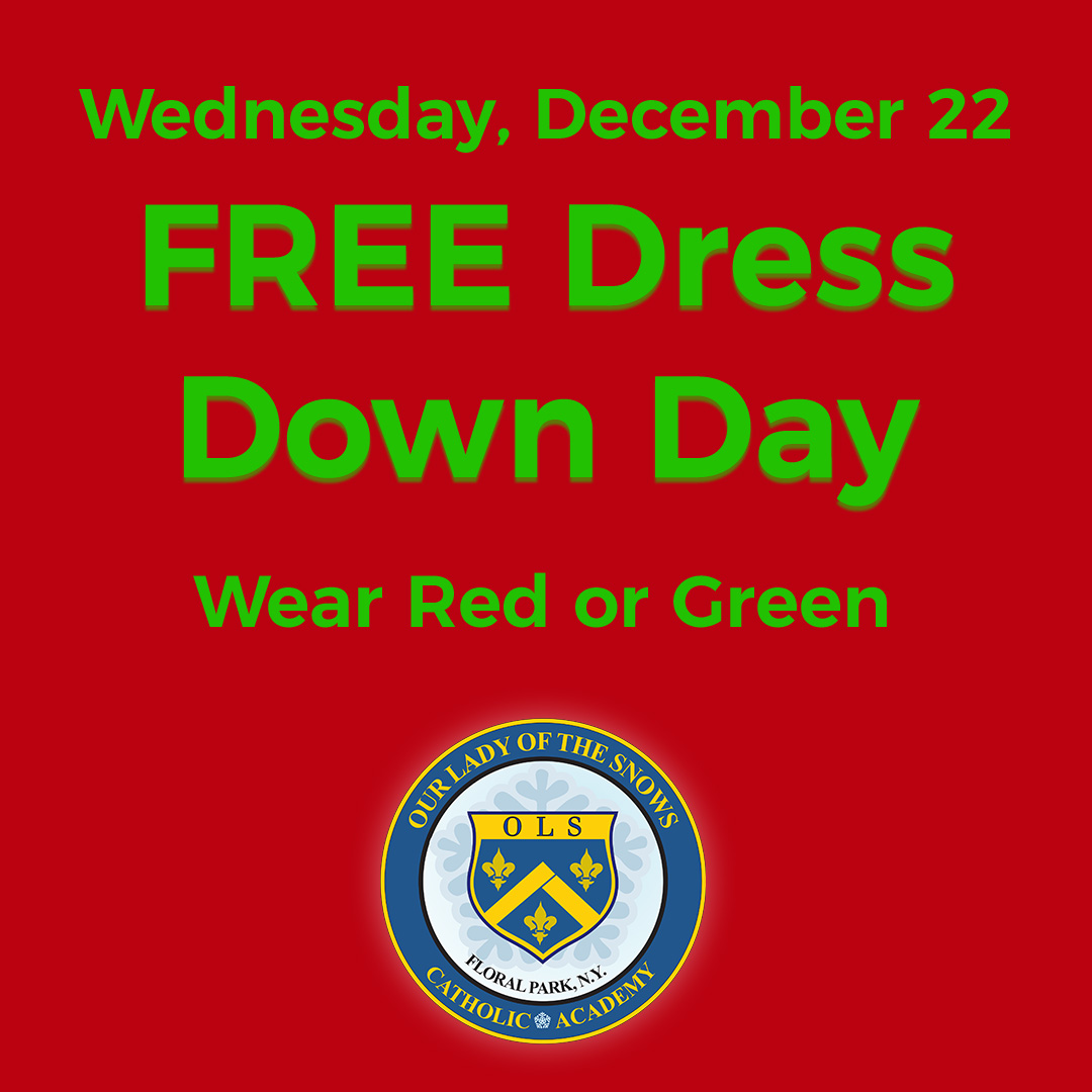 olscafp's tweet photo. We will be having a FREE dress down day this Wednesday, December 22. Make sure to wear red or green! https://t.co/TTjoIHOrKw