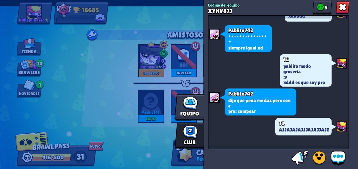 JuliscrackOut's tweet photo. Que pene XD @Pablito7421 

Quedamos como 7-3 al final xd https://t.co/VbX2jc0xZF