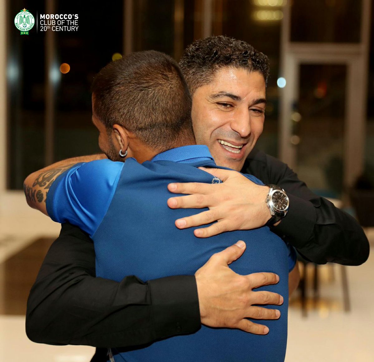 Reunion with Youssef Safri, who visited Raja Club Athletic’s delegation in Doha🇶🇦💚🦅

#CluboftheCentury🇲🇦 #DimaRaja