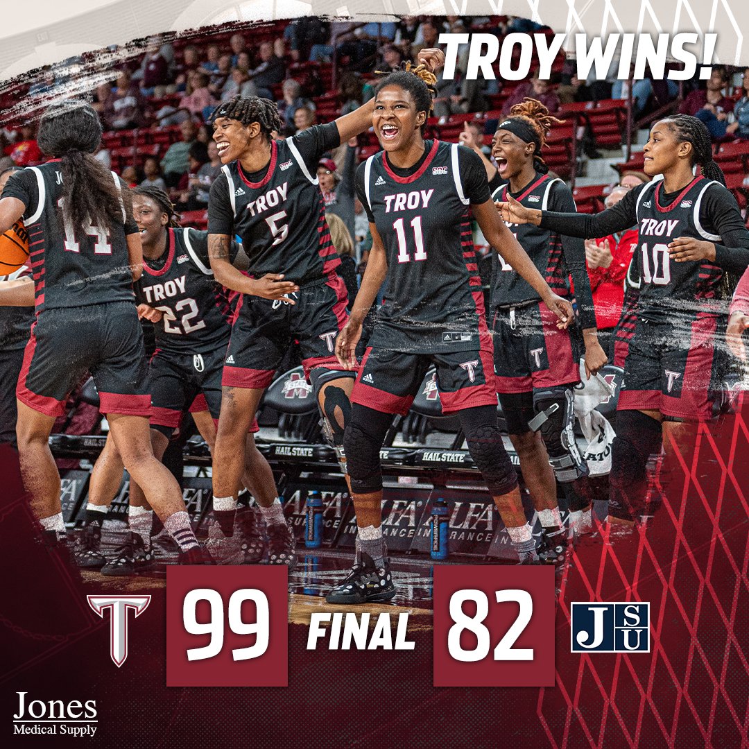 𝐎𝐔𝐑 𝐇𝐎𝐔𝐒𝐄.

Troy overcomes a 24-point deficit to complete the sweep in Starkville 🧹🧹🧹

#OneTROY ⚔️🏀