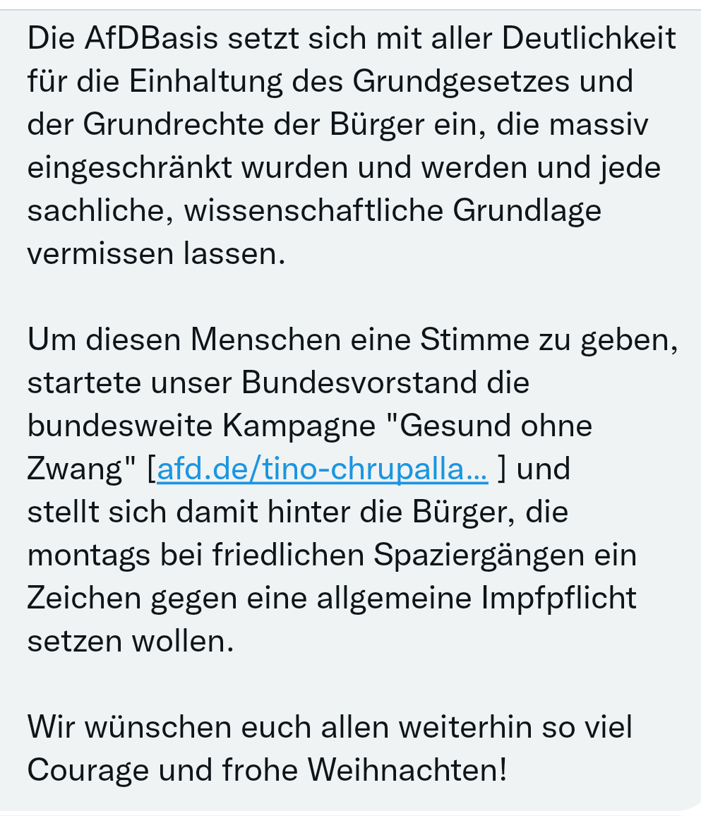 gundel_gaukeley's tweet photo. @WN_Redaktion Unsere solidarischen Grüße gehen heute Abend wieder an alle friedlich-vernünftigen Freiheitskämpfer auf Deutschlands Straßen hinaus. Wir sind stolz darauf mit euch Seit' an Seit' stehen zu dürfen. #MS2012 #Münster #B2012 #Berlin #DD2012 #NBG2012 #LE2012 #AfD #Ungeimpft #2GBoykott https://t.co/3BOkEjZW5V