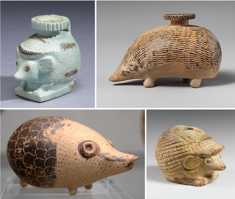 🦔 Ancient Greek hedgehog-shaped aryballoi (oil or perfume flasks)🏺 Image source: didatticarte.it/Blog/?p=5287