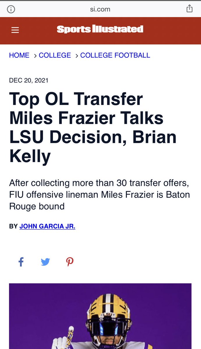 Sports Illustrated… #GeauxTigers