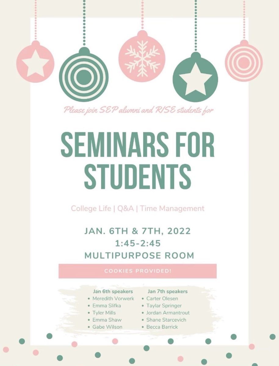 RISE is a class that will be holding a Seminar For Students… Refer to the flyer for details!! <a href="/sep_rise/">SEP Rise</a>