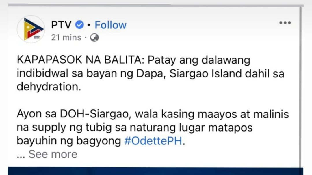 snflwr00s's tweet image. two people died of dehydration
there&apos;s no clean water, food, electricity in affected areas,  donate if you can 🙏 or just help spread [help rt!] #OdettePH #OdettePHRelief #HelpPH #Cebu #Siargao #Dinagat #Negros #SouthernLeyte #Bohol #Siquijor