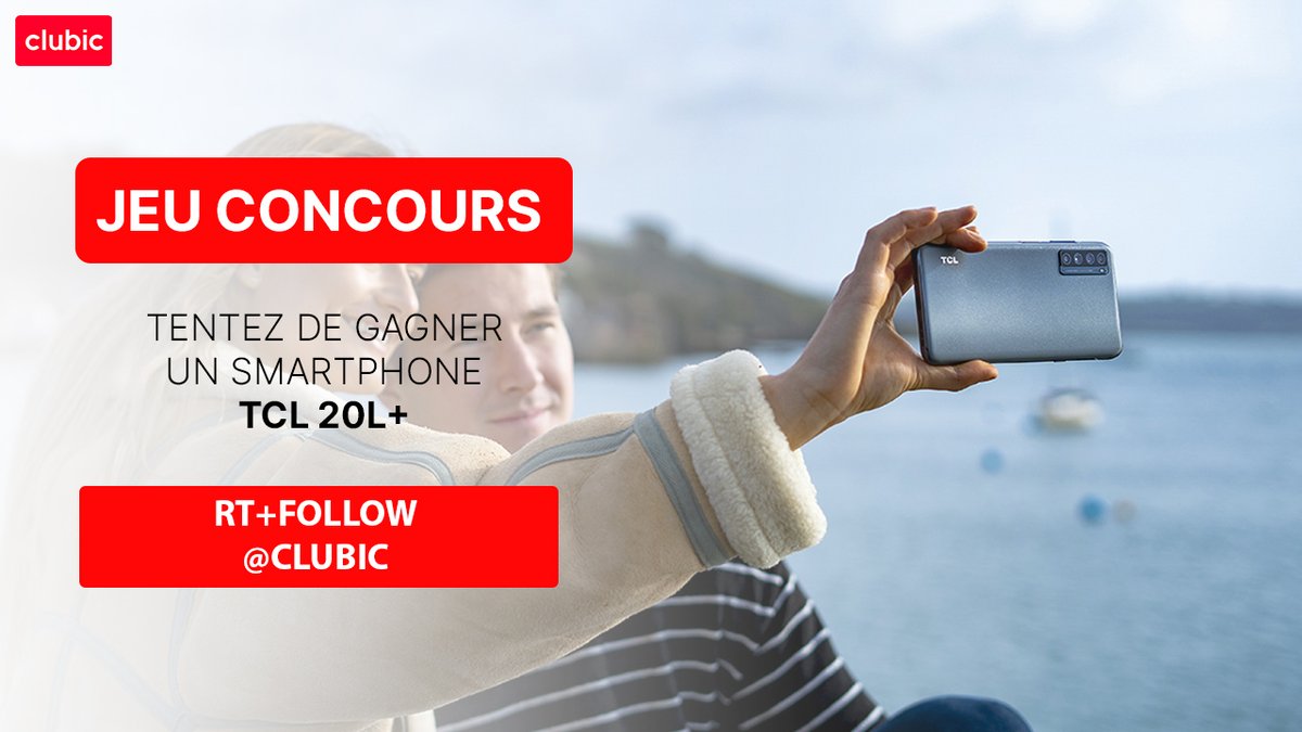 Clubic's tweet image. 🎁 CONCOURS TCL 🎁

Remportez un smartphone TCL 20L+ et célébrez les fêtes en beauté grâce à son capteur 64 mégapixels !

Pour participer :
- RT+Follow @Clubic 

TAS le 24/12 à 16h.