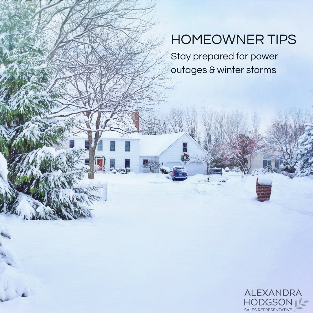 HodgsonReal's tweet photo. #Poweroutages are common during #winterstorms, so make sure you're prepared with a #survivalkit! Your winter home #maintenancechecklist should include stocking up on water, non-perishable food, flashlights, first-aid supplies, batteries & a smart phone charger #homeownertips https://t.co/2sQEMQppyO