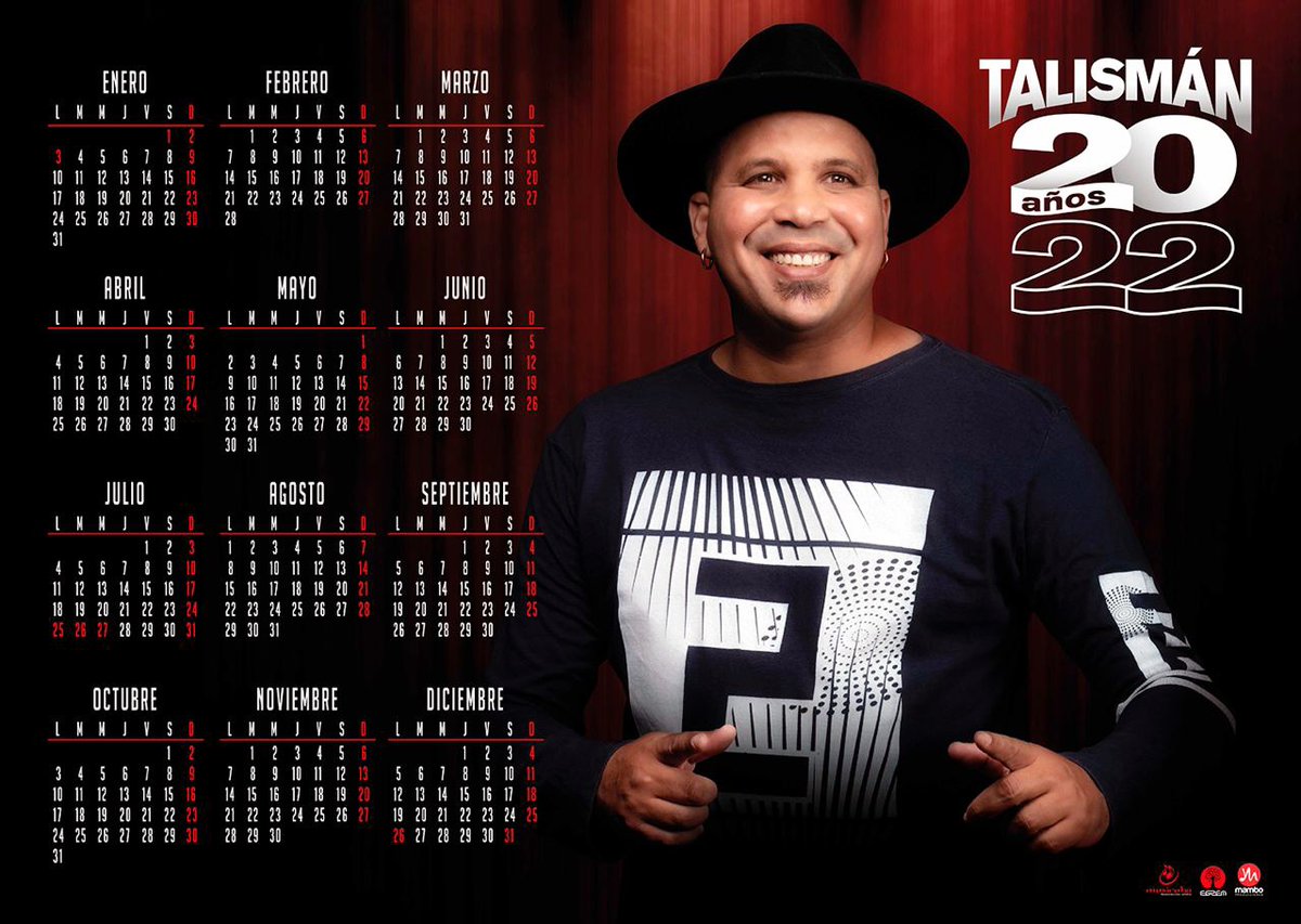 ¡A pocos días de comenzar un año nuevo, les regalo un Almanaque 2022! 😀. Se acercan 365 días para celebrar los 20 años de TALISMAN 🎶🎶🎶
#Talismán20Años #MúsicaDeCuba #Artistas