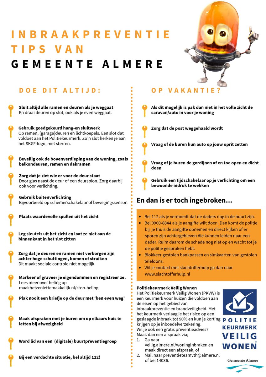 Inbraakpreventie tips van gemeente Almere. <a href="/almere/">almere</a>
