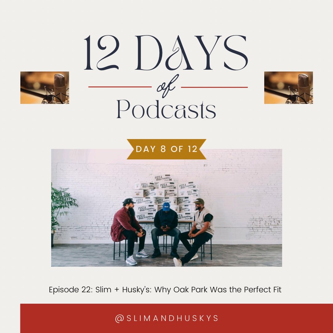 Today, on the 8th day of podcasts, we are throwing it back to Slim + Husky’s. Why was Oak Park the perfect place for the popular pizza joint? How did the Nashville native’s come up with their name? Download episode 22 to find out! 

Listen Here: player.captivate.fm/episode/407f87…