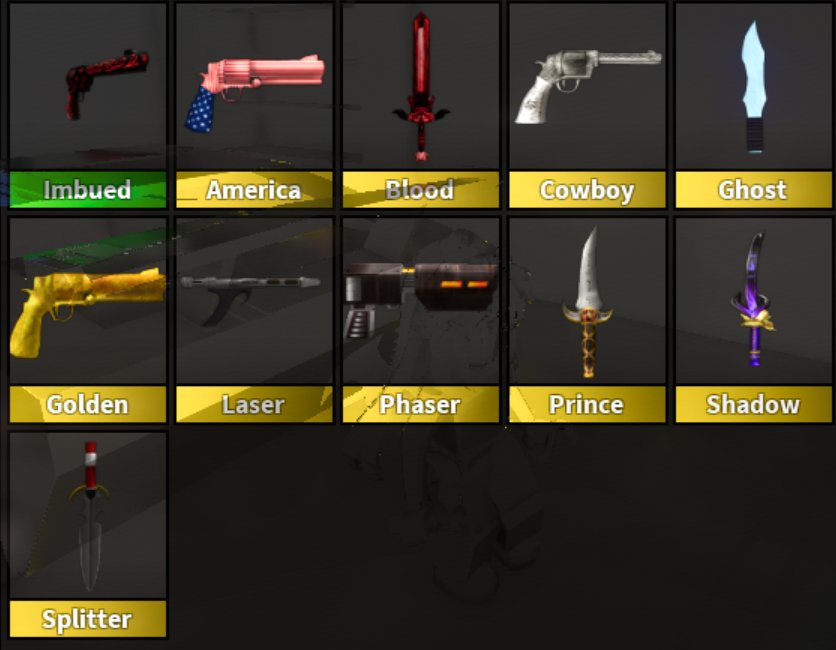 TRADING MM2 WEAPONS FOR RH HALOS, ITEMS AND DIAMONDS!!! PLS MAKE