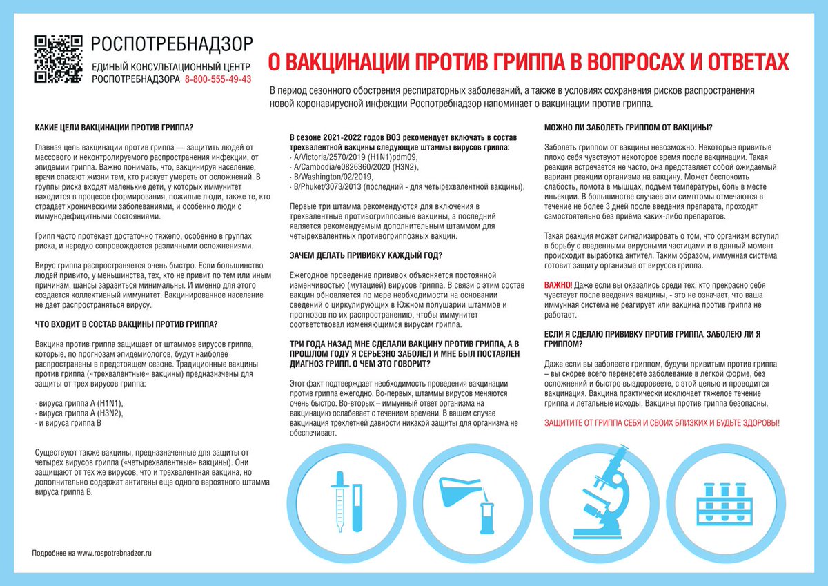 Лучшая профилактика гриппа — это вакцинация!
Берегите себя и будьте здоровы!