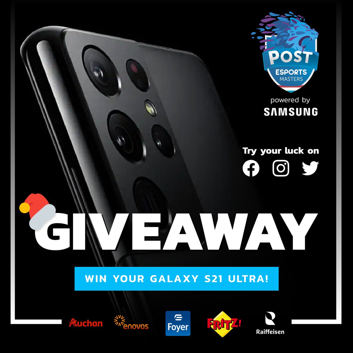 🎁 #GIVEAWAY GALAXY S21 ULTRA!📱

To celebrate the Season 3, we offer you a smartphone with a value of 1299€!

To participate:
🔁 RT + FOLLOW @postesportsmasters
💬 TAG 2 FRIENDS

Also participate on Facebook and Instagram to triple your chances 🍀🍀🍀

📆 Draw: January 20, 2022