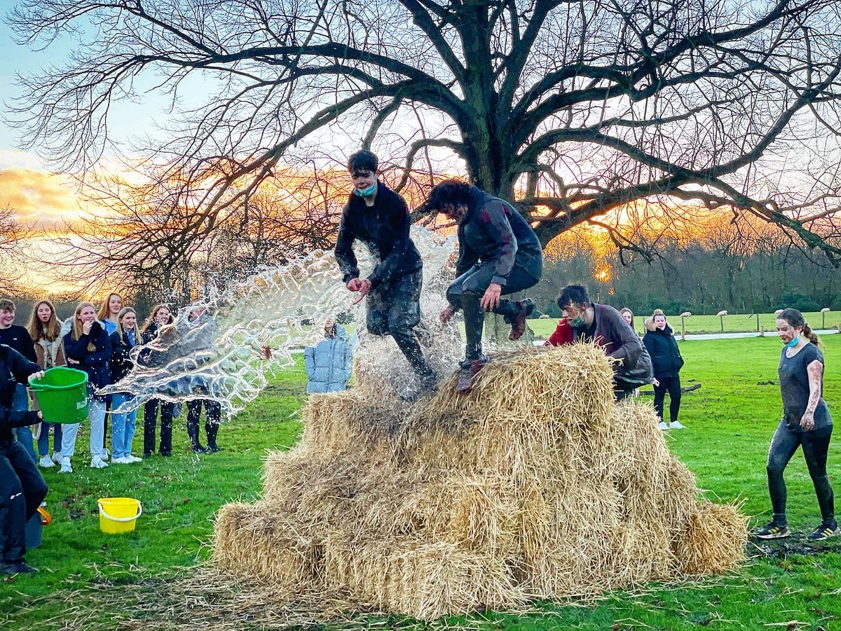 ScarisbrickHall's tweet photo. #SantasofSteel returned this year to raise money for our partner school in Cambodia. 

Well done to every pupil who took part in the #muddyassaultcourse with enthusiasm, excitement and teamwork. 

Thank you all for your donations, we raised an impressive £1,150! https://t.co/YNtrYGlmas