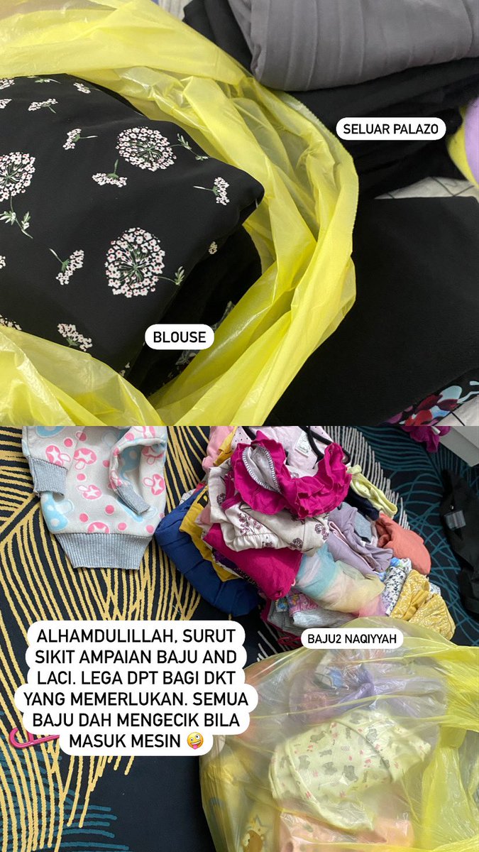 qielastore's tweet photo. Tak banyak, tapi ada utk yg pakai plussize. Semoga baju2 and seluar2 ni beri manfaat saat korang susah 🥺 ni je termampu.

Doakan kakak kaya, jadi dermawan utk bantu ramai lagi org 🤲🏻 https://t.co/NCiGz689Nq