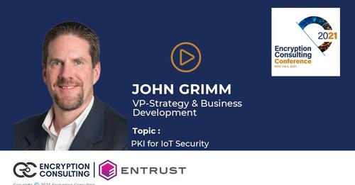 encryptioncons's tweet image. John Grimm, VP - Strategy and Business Development of Entrust speaks on the topic of PKI for IoT Security in First Annual Encryption Consulting Virtual Conference held on November 3 &amp;amp; 4!
Replay the speech here!
#encryptionconsultingllc 
youtube.com/watch?v=sVOQnz…
