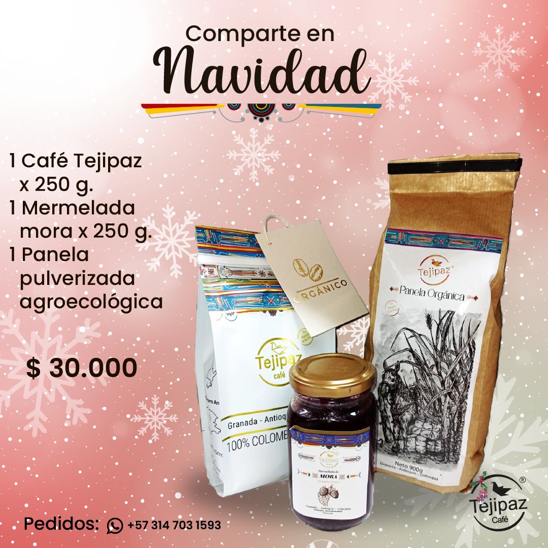 tejipaz's tweet photo. En esta navidad regala un detalle a ese ser especial. Sorpréndelo con un kit Tejipaz. Te ofrecemos estos y otros, escríbenos para más opciones. 📱 314 703 15 93. https://t.co/aXVBJLXYUl
