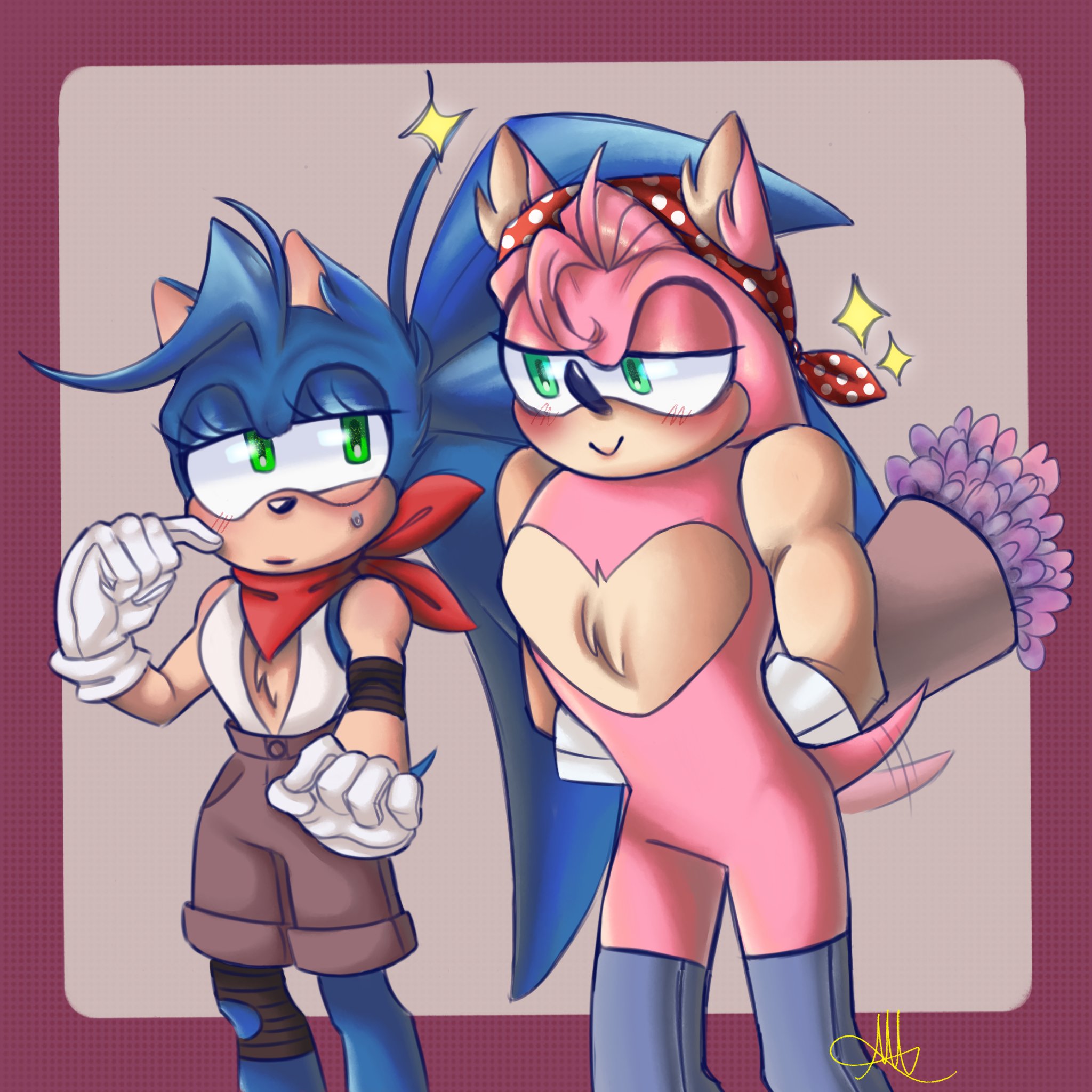 Project: Sonamy on X: Beach date 😎 but how'd Amy convince him to