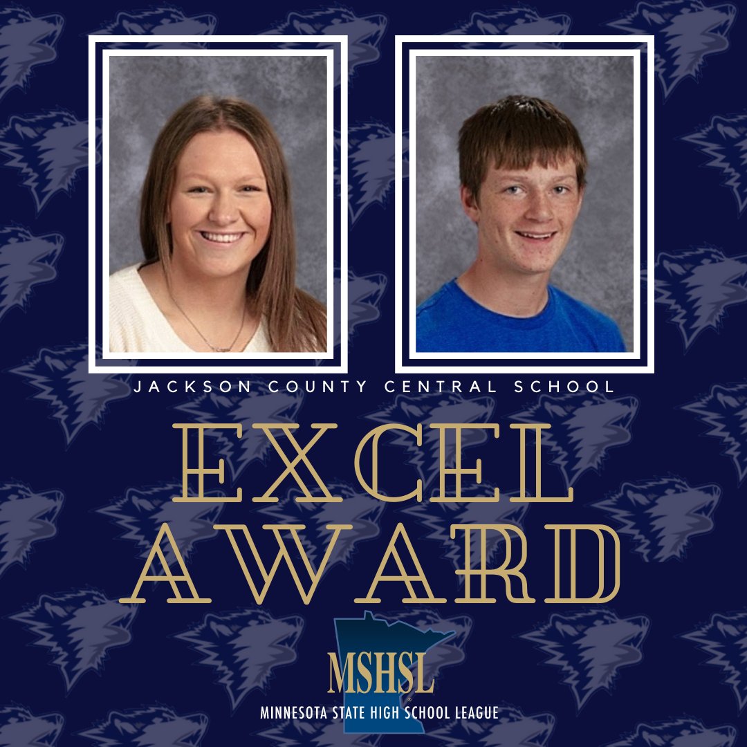 JCCschool2895's tweet photo. The ExCEL (Excellence in Community, Education and Leadership) Award is designed for MN juniors who are in activities, leaders, and who demonstrate a strong commitment to community service. Congrats to Dylan and Morgan, our JCC ExCEL award winners! #jcchuskies #huskynation https://t.co/S5NMMfJ5XH