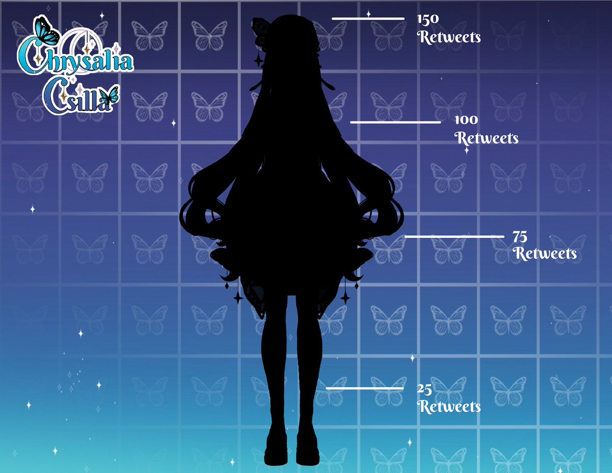 ChrysaliaCsilla's tweet photo. It’s time for a full model reveal! 

My name is Chrysalia Csilla, 🦋⭐️ and I cannot wait to meet more Chrystals to enjoy retirement with! 
Retweet this to unlock peeks of my model! 

🎨: @senterchicken 
Twitch: https://t.co/VaKT84weUa

#Vtuber #ENVtuber #Vtubers #VTuberUprising https://t.co/YjJOttQAfQ