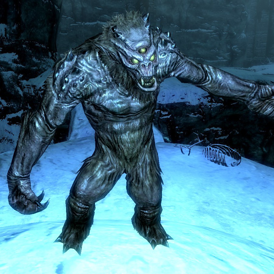 UESP_net's tweet image. Pictured: The Udyrfrykte, the Uderfrykte, and the Udefrykte. Each time one of these legendary trolls has appeared, its name has been spelled slightly differently.