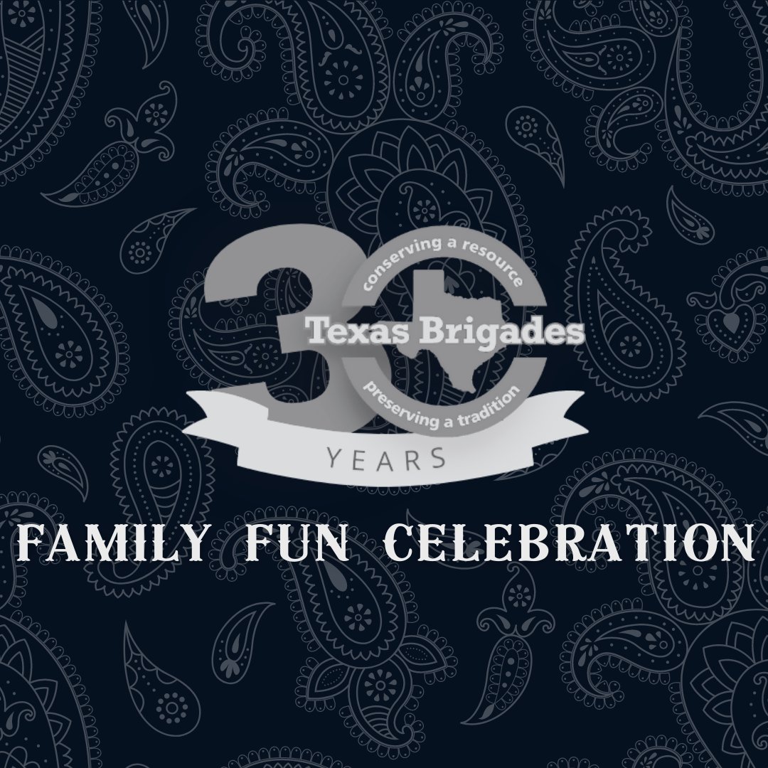 TexasBrigades's tweet photo. SAVE THE DATE! Don't miss celebrating our 30th year of Texas Brigades! Join us for a family fun celebration on March 12th at Vista Oaks Event Center in Fredericksburg, TX. Tickets and sponsorships coming soon. https://t.co/MHUcNLMRzF