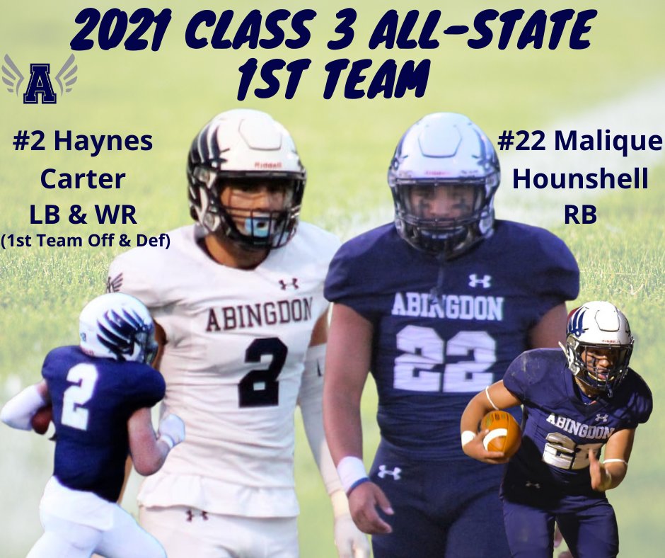 Haynes Carter and Malique Hounshell are 1st Team All-State in 3A.  Carter named to both Off and Def 1st Teams.