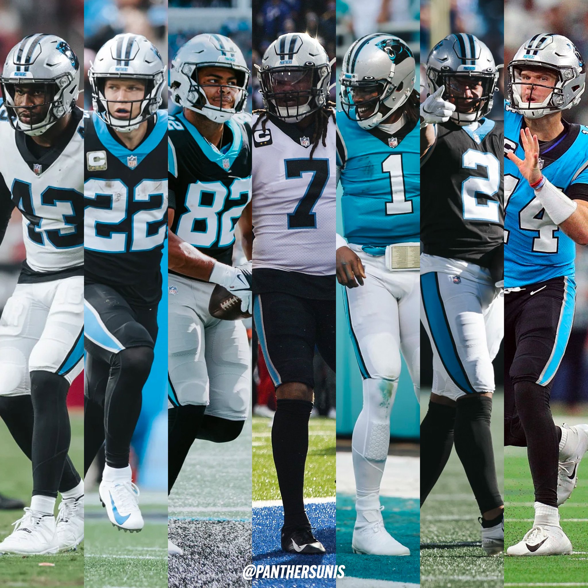 Carolina Panthers Blue Uniform Combos Through The Years : r/panthers