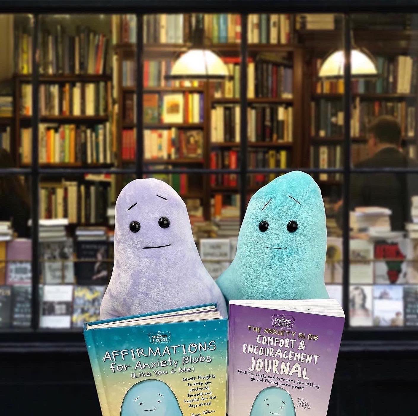 Nanea Hoffman on X: My book of Affirmations for Anxiety Blobs (Like You &  Me), as well as our cuddly, plush Anxiety Blobs and The Anxiety Blob  Comfort & Encouragement Journal, are