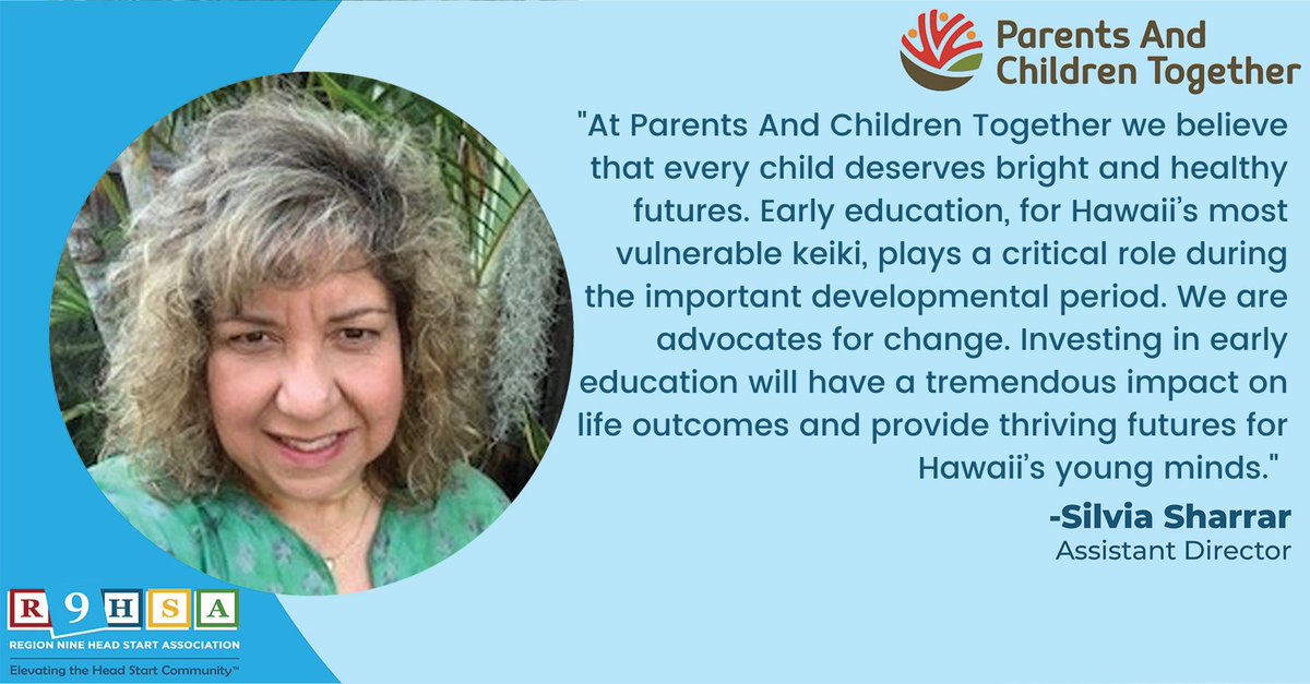 Region9HS's tweet photo. Today we're celebrating Silvia Sharrar.
Please join us in celebrating Silvia and all the work she does for her Head Start Community.
In the comments below, please share how you elevate your own Head Start community.
#MembershipMondays #R9HSA #elevatingheadstart https://t.co/8jp80mh4gH