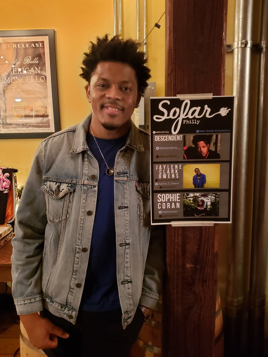 descendent__'s tweet photo. Appreciate the love at the show last night @sofarsounds in Philadelphia! ๐ค๐๐พโค
S/o @quincequestions dope host & hilarious guy! @NewLibertyDist very dope place & thank you for the hospitality! S/o my bro Thomas Knox from #DateWhileYouWait Show for pullin up! https://t.co/YohgoNnrxp