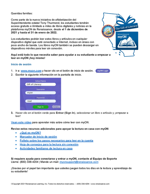 CuevasAntillon's tweet photo. Free access to thousands of books in Spanish from the myON platform through January 31, 2022!
Tell students and families to go to: https://t.co/iMVbsdv6gA
and follow instructions on image below.
More info and resources: 
https://t.co/v5k6va9ZQE https://t.co/WdMKD3cd2c
