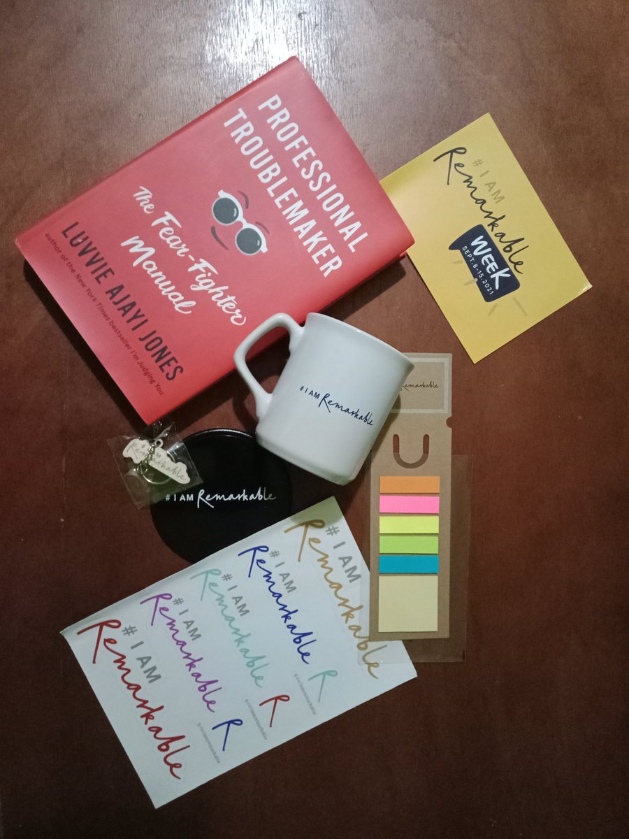 Finally I got my #IamRemarkable week gift 🎁 thank you ❤️ <a href="/IamRemarkable_/">#IAmRemarkable</a> 
<a href="/WTMTiaret/">WTM Tiaret #ProgressNotPerfection</a>