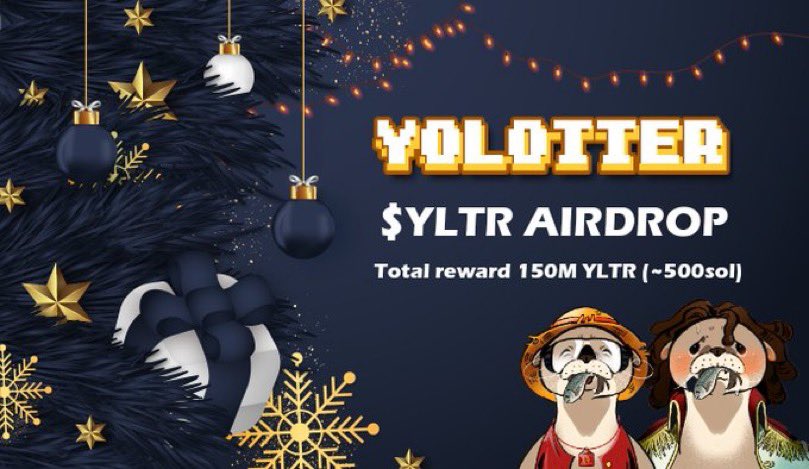 Airdrop_Exp's tweet photo. 🎁 $YLTR AIRDROP IS NOW LIVE! 🎉
（Worth 500 SOL‼️)

$YLTR can be used to mint Yolotters #NFT🦦

✅ Follow @yolotter 
✅ Like and RT
✅ Tag 3 friends
✅ Finish WL ➡️ https://t.co/rGoCglJgOP

📢 WL will be closed in 3 days, don't miss it!

#Airdrop #BNB #Airdrops #btc #Airdrop_Exp https://t.co/wLKSyFY5C9