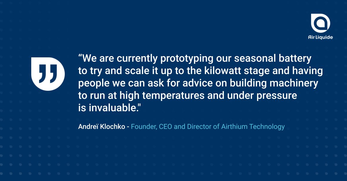 airliquidegroup's tweet photo. @Airthium is developing an electricity storage system based on ammonia. 🔋 #Accelair, the #AirLiquide's deep tech start-ups accelerator, contributes to this innovation by providing labs a support program and the Group's expertise. More about it.👉 https://t.co/HtiBIMp8YO https://t.co/xMBKQ3C43b