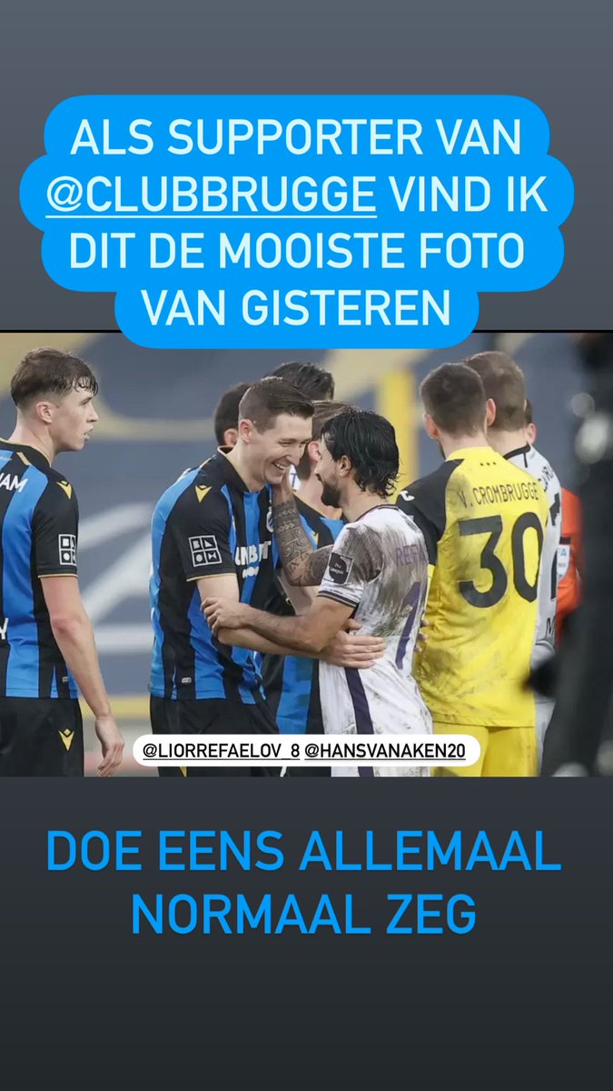 SvenOrnelis's tweet photo. Zo zou voetbal ook kunnen zijn en eigenlijk altijd moeten zijn. Keihard en met emoties vechten voor je ploeg maar op een gezonde sportieve manier. En met respect voor elke mens en elke tegenstander. Dat maakt van voetballers en zeker ook van supporters echte kampioenen. https://t.co/VBAOwWnqni