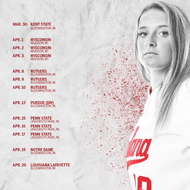 IndianaSB's tweet photo. 👀 The 2022 Indiana softball schedule is set!

📝 https://t.co/9DH1Hk2GI8
🗞 https://t.co/8USURtgilK