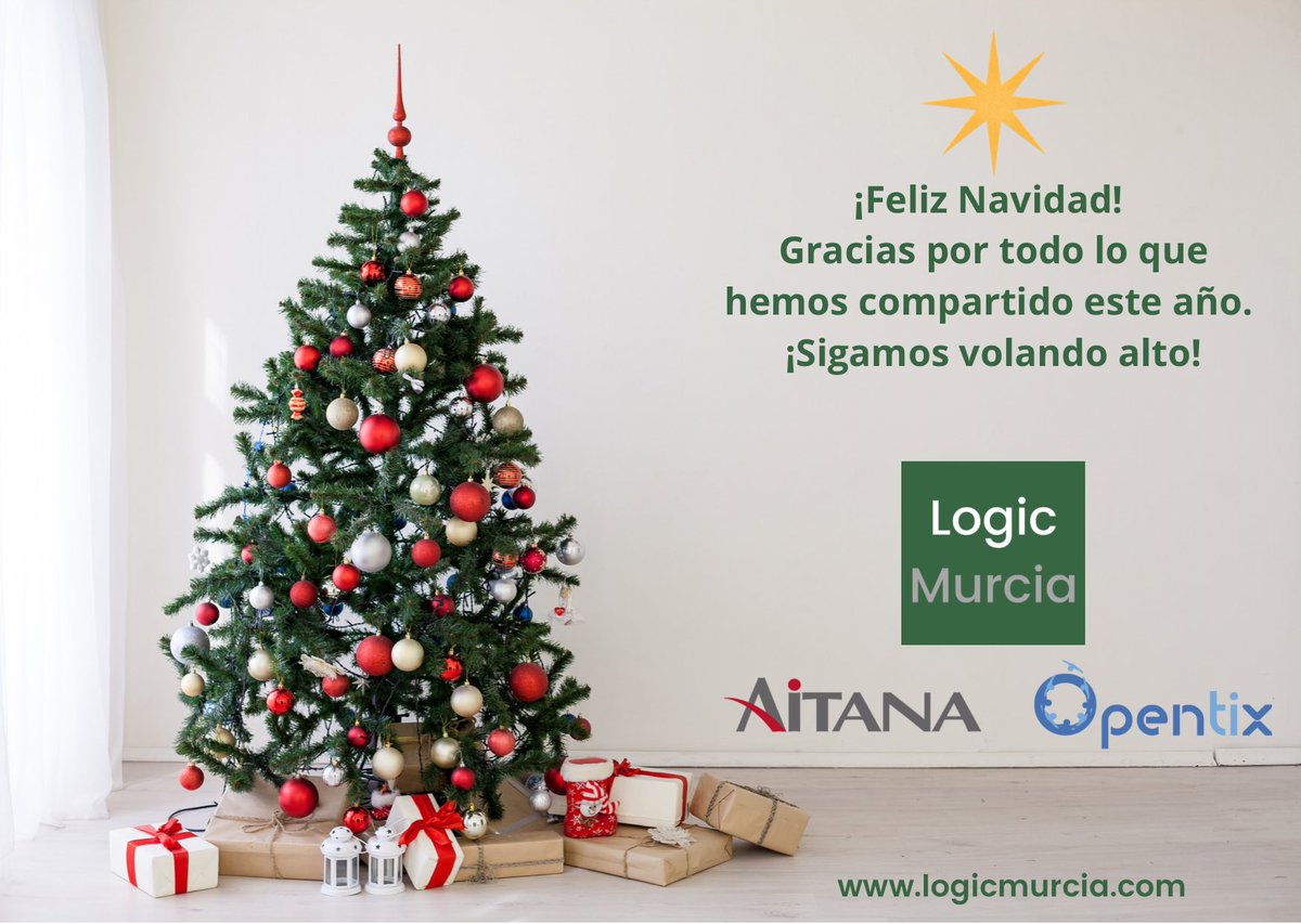 LogicMurcia's tweet photo. ¡Felices Fiestas! Nuestros mejores deseos de felicidad y prosperidad. 🎄🎁👑 https://t.co/rVA7zrARE6