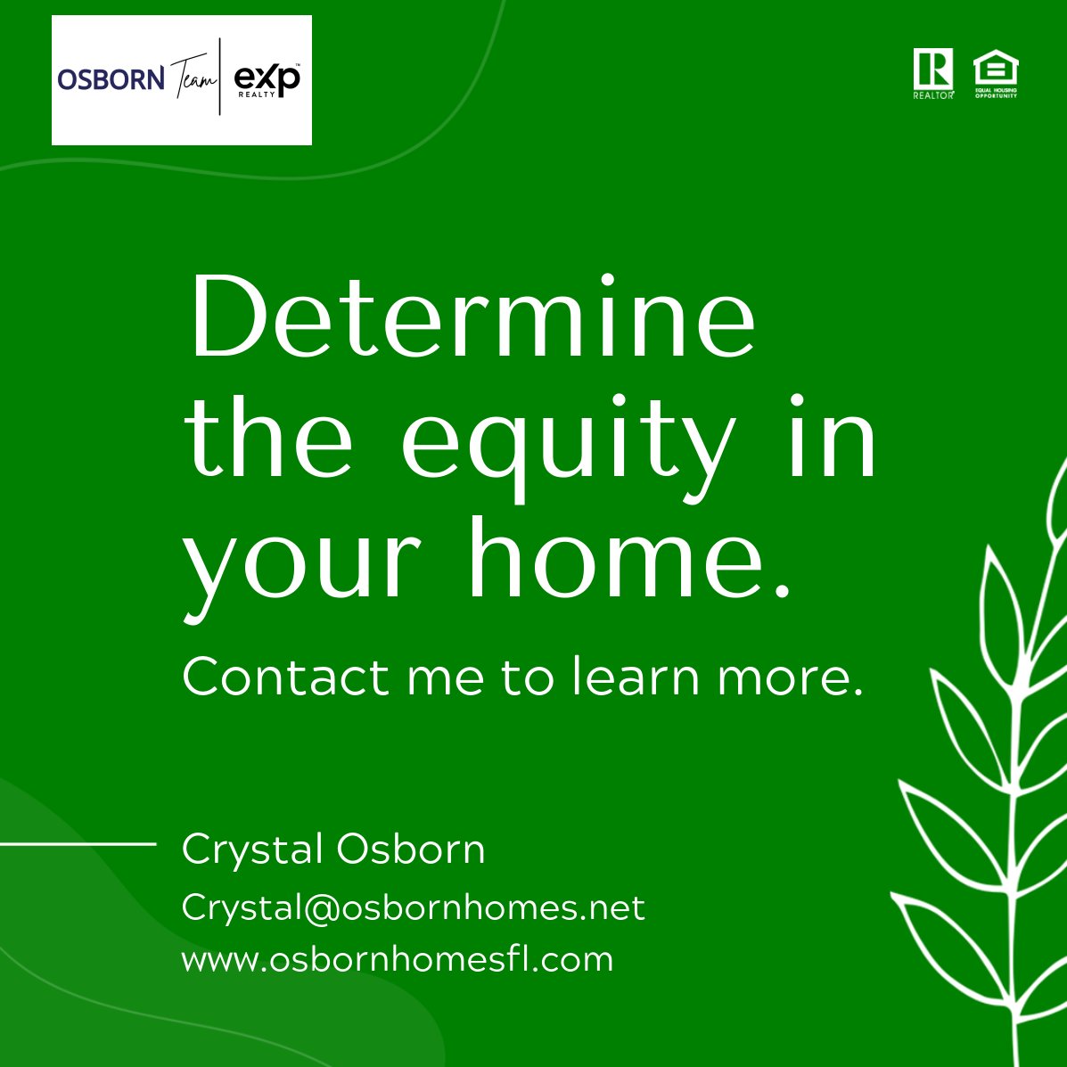 OsbornHomes's tweet photo. Determine the equity in your home.
Contact me for details! 

📲 321.262.1787 (call or text)
📨 crystal@osbornhomes.net
🌐 https://t.co/Wup5la8hsG

 #equity #home #details #text #contact #determine #realestateinvestors #realestatenews #realestateblog #realestateagent https://t.co/XVWb37msKO