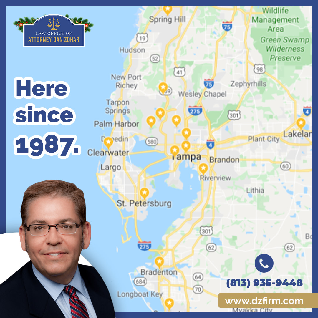 Are you in need of an attorney in Tampa Bay? 

Personal injury lawyer Dan Zohar has been practicing here since 1987.

Contact Attorney Dan Zohar today for a free consultation at 📱 (813) 935-9448 or visit 💻  dzfirm.com.

#dzf #dzfirm #personalinjury