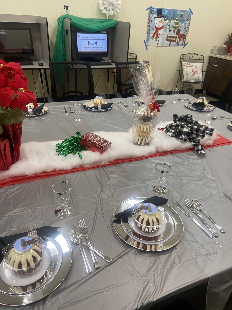 1917Depot's tweet photo. It’s party time for Supervisors!!! Nothing Bundt Cakes, Joy Teriyaki. Games, prizes and Secret Santa! https://t.co/hCOMKvGXvO
