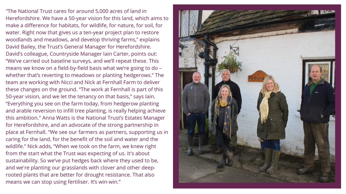 FFC_Commission's tweet photo. FFCC's @alisoncaffyn visited Fernhall Farm tenants, @LloydNj and Nicci Lloyd, and the @nationaltrust's Herefordshire team, David, Anna and Iain, to find out more about the Trust’s 50-year vision for its land across the county.

Read the full blog 👉  https://t.co/tnZ9eg1Jtk https://t.co/GSKMadp42I